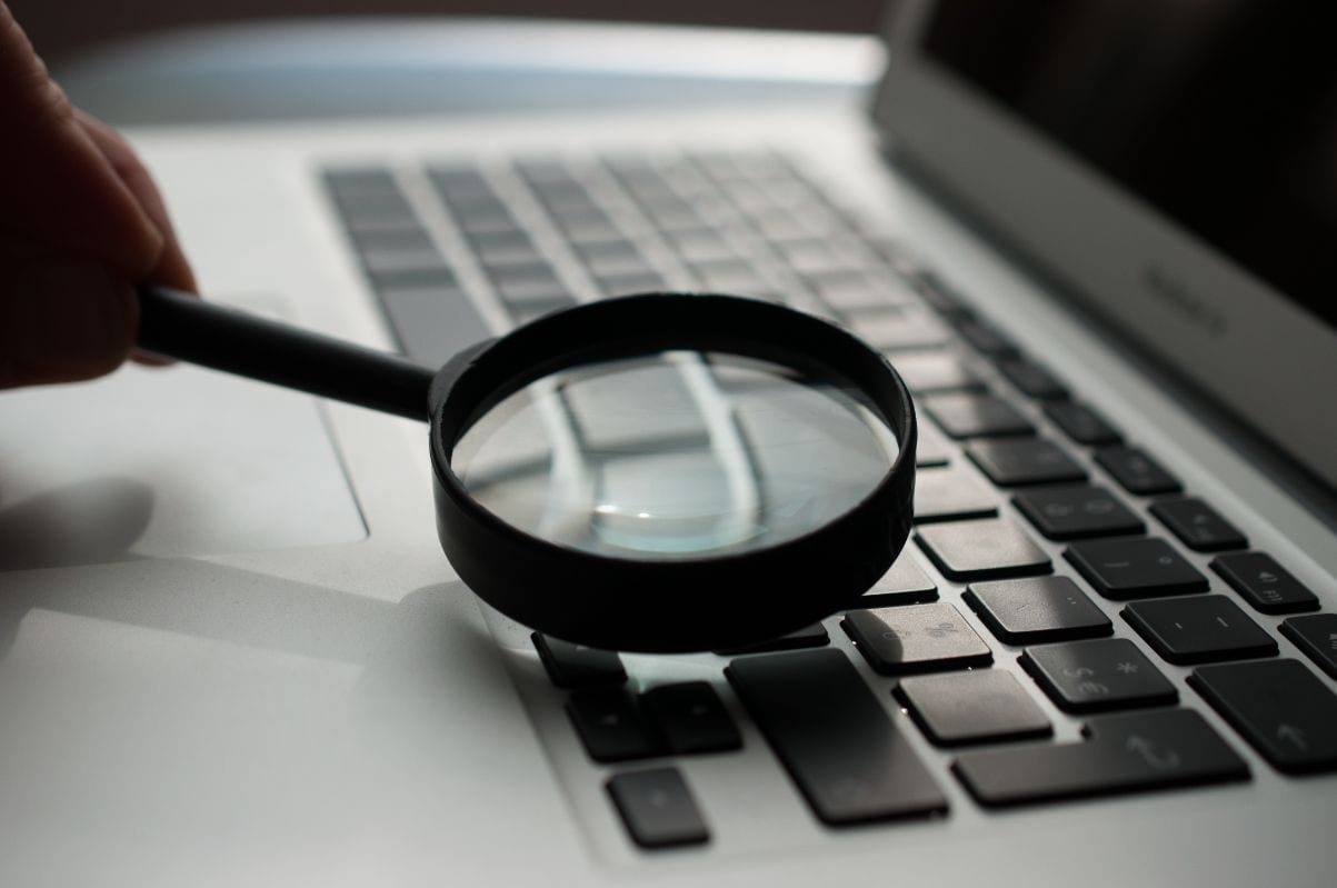 examining keyboard