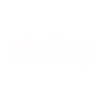 White logo of the word "Meetup" in a handwritten-style cursive font on a transparent background.