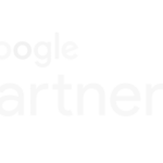Google Partner logo in white text on a transparent background.